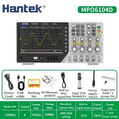 Hantek MPO6104D MPO6204D Digital Oscilloscope 4CH-Fluorescent Screen Oscilloscope 100MHz 200MHz for Pro Multi-Signal Testing