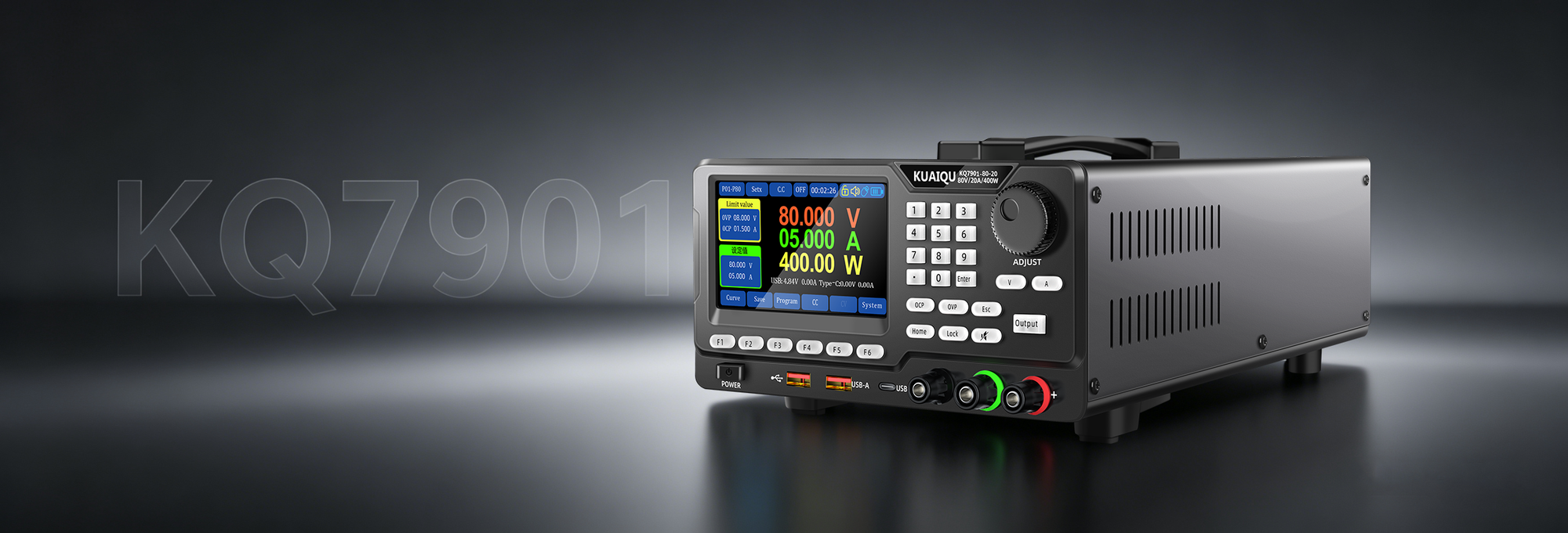 KUAIQU KQ7901 80V 20A 400W High Precision Programmable DC Power
