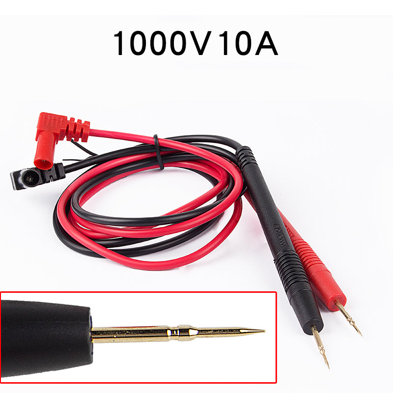 10A 1000V Super Needle tip Multimeter Test Leads, Hard Rod Probe Pins, 70cm Cable, Universal Meter Wire Kit for Lab Work