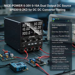NICE-POWER 0-30V 0-10A Dual Output DC Source SPS3010-2KD for DC DC Converter Testing