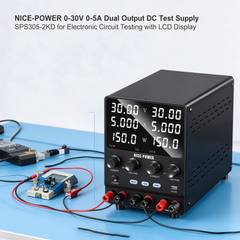 NICE-POWER 0-30V 0-5A Dual Output DC Test Supply SPS305-2KD for Electronic Circuit Testing with LCD Display