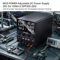 NICE-POWER Adjustable DC Power Supply 30V 5A 150W×2 SPS305-2KD with Encoder Adjustment for Embedded System Testing