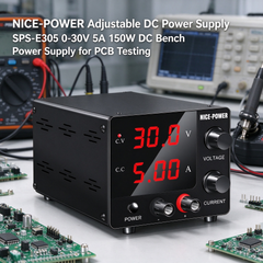 NICE-POWER Adjustable DC Power Supply SPS-E305 0-30V 5A 150W DC Bench Power Supply for PCB Testing