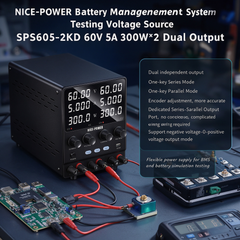 NICE-POWER Battery Management System Testing Voltage Source SPS605-2KD 60V 5A 300W×2 Dual Output