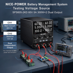 NICE-POWER Battery Management System Testing Voltage Source SPS605-2KD 60V 5A 300W×2 Dual Output