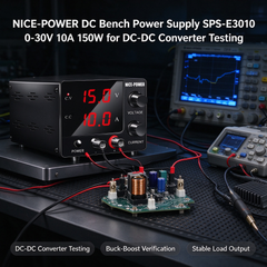 NICE-POWER DC Bench Power Supply SPS-E3010 0-30V 10A 150W for DC-DC Converter Testing