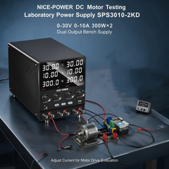 NICE-POWER DC Motor Testing Laboratory Power Supply SPS3010-2KD 0-30V 0-10A 300W×2 Dual Output Bench Supply