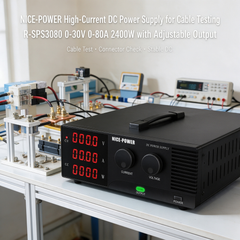NICE-POWER High-Current DC Power Supply for Cable Testing R-SPS3080 0-30V 0-80A 2400W with Adjustable Output