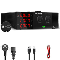 2400W High-Current DC Power Supply for Power Circuit Testing NICE-POWER R-SPS3080 30V 80A with Voltage/Current Display