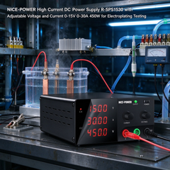 NICE-POWER High Current DC Power Supply R-SPS1530 with Adjustable Voltage and Current 0-15V 0-30A 450W for Electroplating Testing