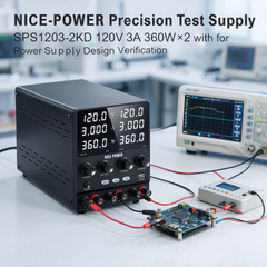 NICE-POWER Precision Test Supply SPS1203-2KD 120V 3A 360W×2 for Power Supply Design Verification