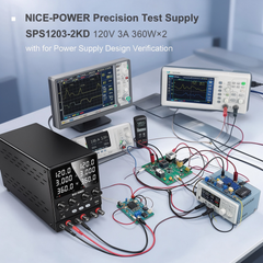 NICE-POWER Precision Test Supply SPS1203-2KD 120V 3A 360W×2 for Power Supply Design Verification