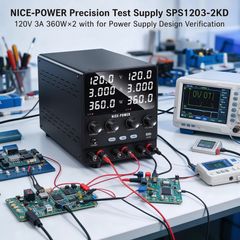NICE-POWER Precision Test Supply SPS1203-2KD 120V 3A 360W×2 for Power Supply Design Verification