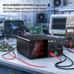NICE-POWER R-SPS1005 Adjustable DC Power Supply and Bench Power Supply 100V 5A 500W for Analog Circuit Bias Supply