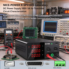 NICE-POWER R-SPS1005 Laboratory DC Power Supply 100V 5A for Transistor Circuit Characterization