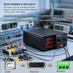NICE-POWER R-SPS12010 DC Power Source and Bench Power Supply for DC Auxiliary Power Module Testing 120V 10A 1200W