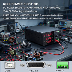 NICE-POWER R-SPS1505 DC Power Supply for Power Module R&D Validation, 150V 5A 750W Adjustable Output