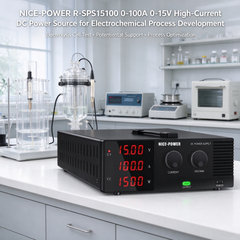 NICE-POWER R-SPS15100 0-100A 0-15V High-Current DC Power Source for Electrochemical Process Development
