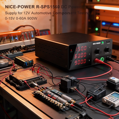 NICE-POWER R-SPS1560 DC Power Supply for 12V Automotive Component Testing, 0-15V 0-60A 900W