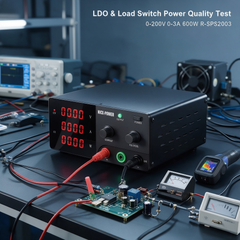 NICE-POWER R-SPS2003 Variable DC Power Supply for Power Management Circuit Evaluation, 0-200V 0-3A 600W