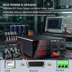 NICE-POWER R-SPS3030 Adjustable DC Power Supply and Bench Power Supply 30V 30A 900W for Power Switching Circuit Evaluation