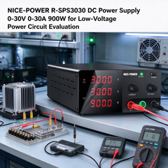 NICE-POWER R-SPS3030 DC Power Supply 0-30V 0-30A 900W for Low-Voltage Power Circuit Evaluation