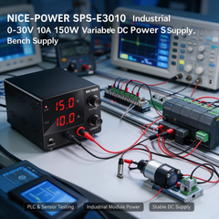 NICE-POWER SPS-E3010 Industrial Automation Testing 0-30V 10A 150W Variable DC Power Supply, Bench Supply