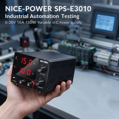 NICE-POWER SPS-E3010 Industrial Automation Testing 0-30V 10A 150W Variable DC Power Supply, Bench Supply