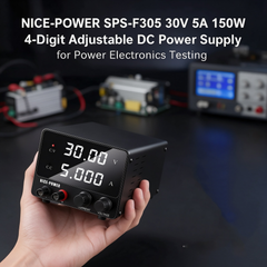 NICE-POWER SPS-F305 30V 5A 150W 4-Digit Adjustable DC Power Supply for Power Electronics Testing