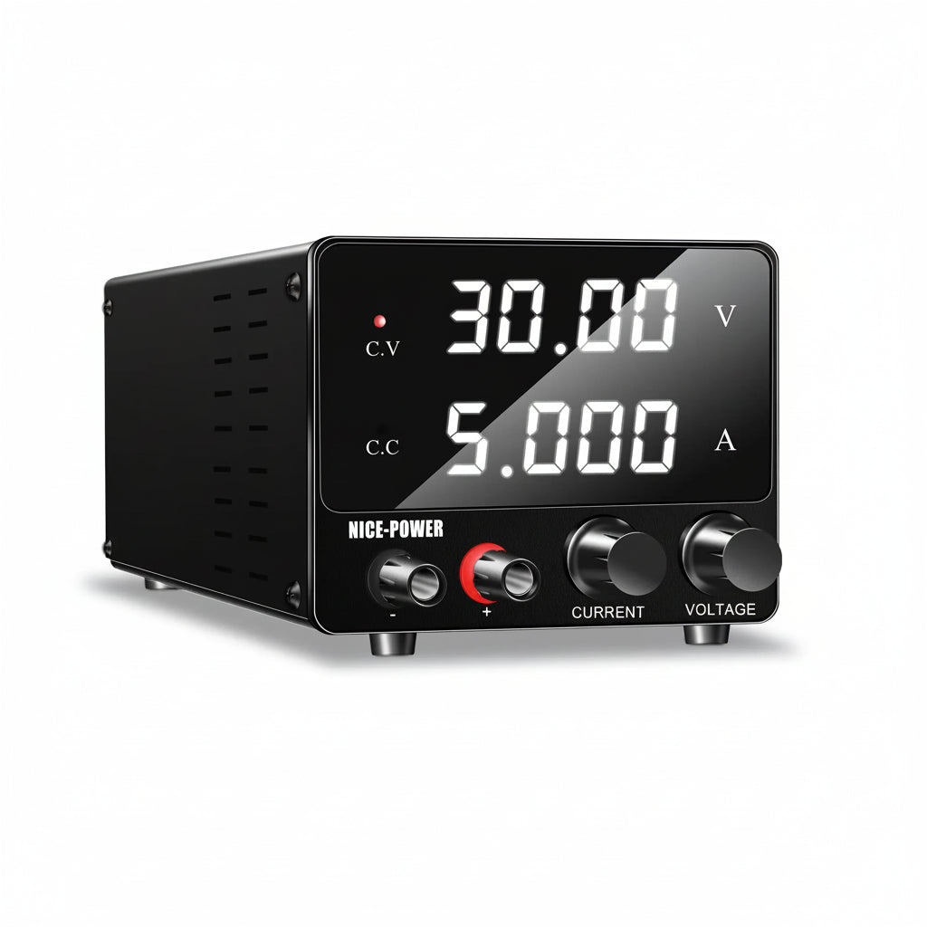 NICE-POWER SPS-F305 30V 5A Mini Regulated DC Power Supply with Digital Display for Electronics Repair