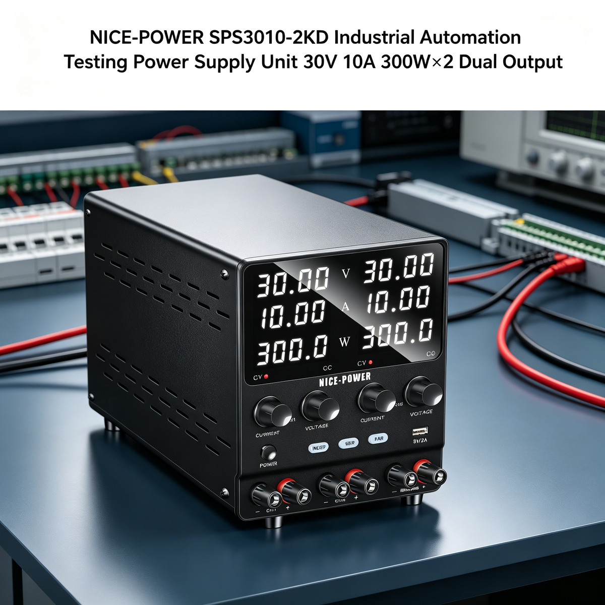 NICE-POWER SPS3010-2KD Industrial Automation Testing Power Supply Unit 30V 10A 300W×2 Dual Output