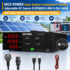 NICE-POWER Solar System Component Testing Adjustable DC Source R-SPS8020 0-80V 0-20A 1600W