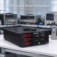 NICE-POWER Variable DC Power Supply for LED Driver Testing R-SPS3050 0-30V 0-50A 1500W with CV/CC Display