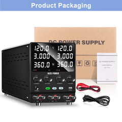 NICE-POWER Voltage Source 120V 3A 360W×2 SPS1203-2KD with Encoder Adjustment for Electrical Component Evaluation