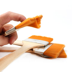 No.11 Yellow bristle brush × 10-Nylon Board Brush for Cultural Relic Restoration & Car Detailing