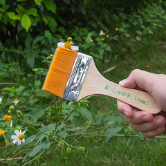 No.11 Yellow bristle brush × 10-Nylon Board Brush for Cultural Relic Restoration & Car Detailing