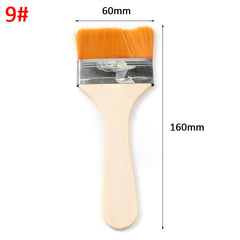 No.9 Yellow bristle brush × 10-Nylon Board Brush for Decoration Work & Handicraft Making