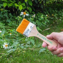 No.9 Yellow bristle brush × 10-Nylon Board Brush for Decoration Work & Handicraft Making