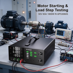 OCP Protected High Current Bench Supply, KUAIQU R-SPS3060S 30V 60A 1800W for DC Motor Testing