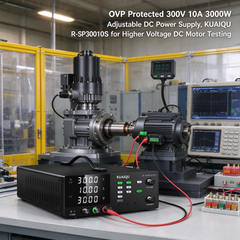 OVP Protected 300V 10A 3000W Adjustable DC Power Supply, KUAIQU R-SPS30010S for Higher Voltage DC Motor Testing