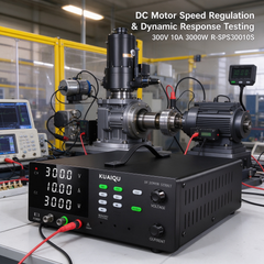 OVP Protected 300V 10A 3000W Adjustable DC Power Supply, KUAIQU R-SPS30010S for Higher Voltage DC Motor Testing