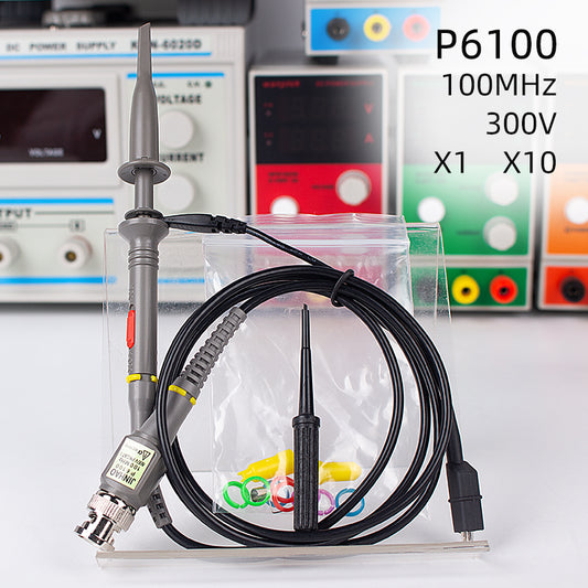 BNC oscilloscope probe P6100 100MHz oscilloscope probe/pole Oscilloscope test line attenuation 1X/10X