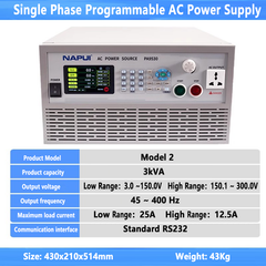 AC Power Supply 45HZ-400HZ 2KW 3KW 2KVA 3KVA Programmable Control Variable Frequency AC Power Source Single Phase Adjustable Converter