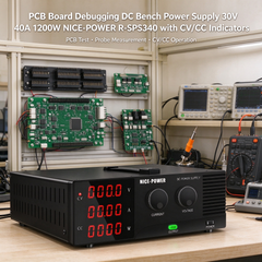 PCB Board Debugging DC Bench Power Supply 30V 40A 1200W NICE-POWER R-SPS3040 with CV/CC Indicators