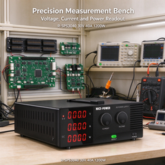 PCB Board Debugging DC Bench Power Supply 30V 40A 1200W NICE-POWER R-SPS3040 with CV/CC Indicators
