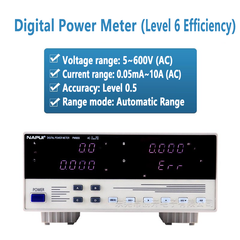 AC digital energy meter 5V ~ 600V 0.05mA ~ 5A 10A 0.001W-6kW Electrical parameter measuring instrument Level 6 Efficiency Harmonic