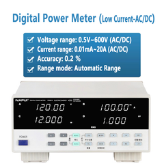 Digital Power Meter 600V 20A 12kW 400Hz 2kHz High-accuracy Bench TRMS AC / DC Voltage Current Power Factor Tester Electrical parameter measurement
