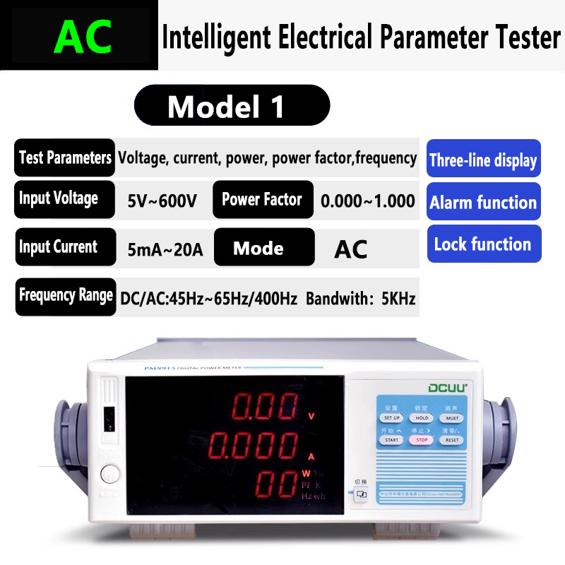 Medidor de energía 20A Medidor de potencia digital