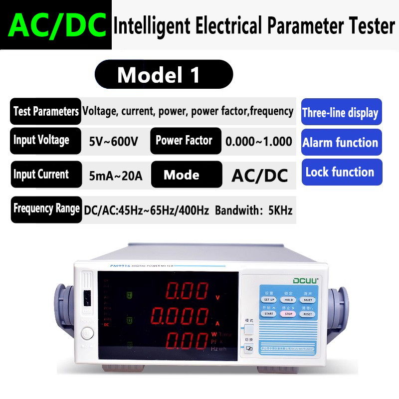 Medidor de energía 20A Medidor de potencia digital