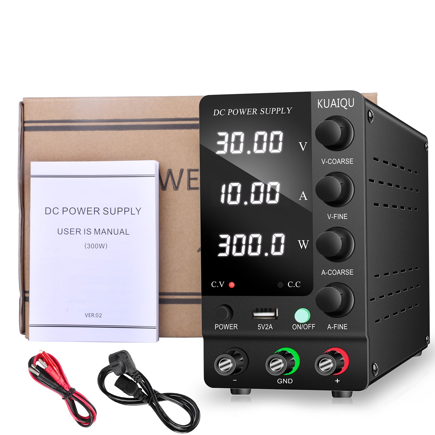 KUAIQU SPS-C3010 30V 10A 300W Bench DC Power Supply for Automotive Electronics Testing